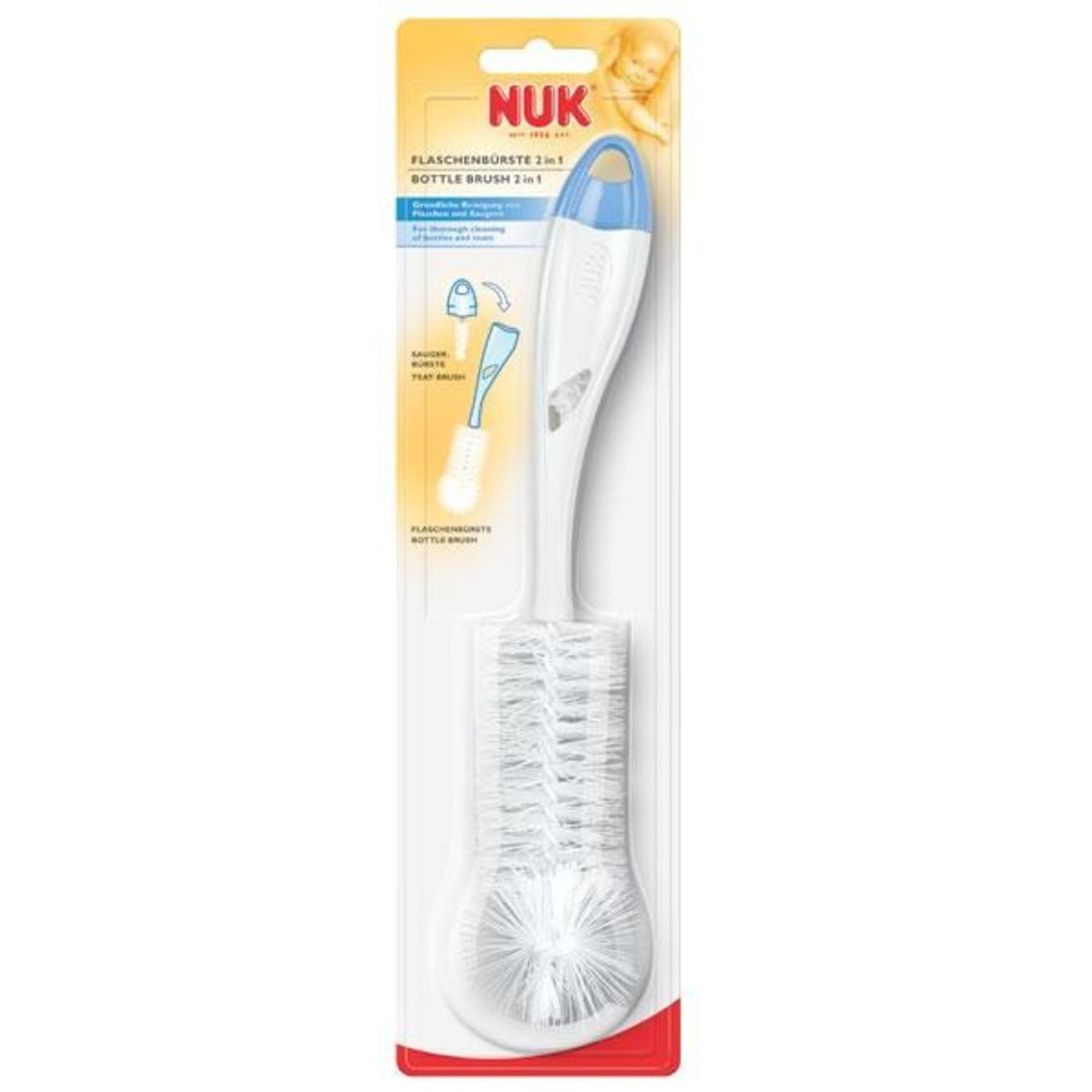 NUK 2-in-1 Bottle & Teat Brush image 0
